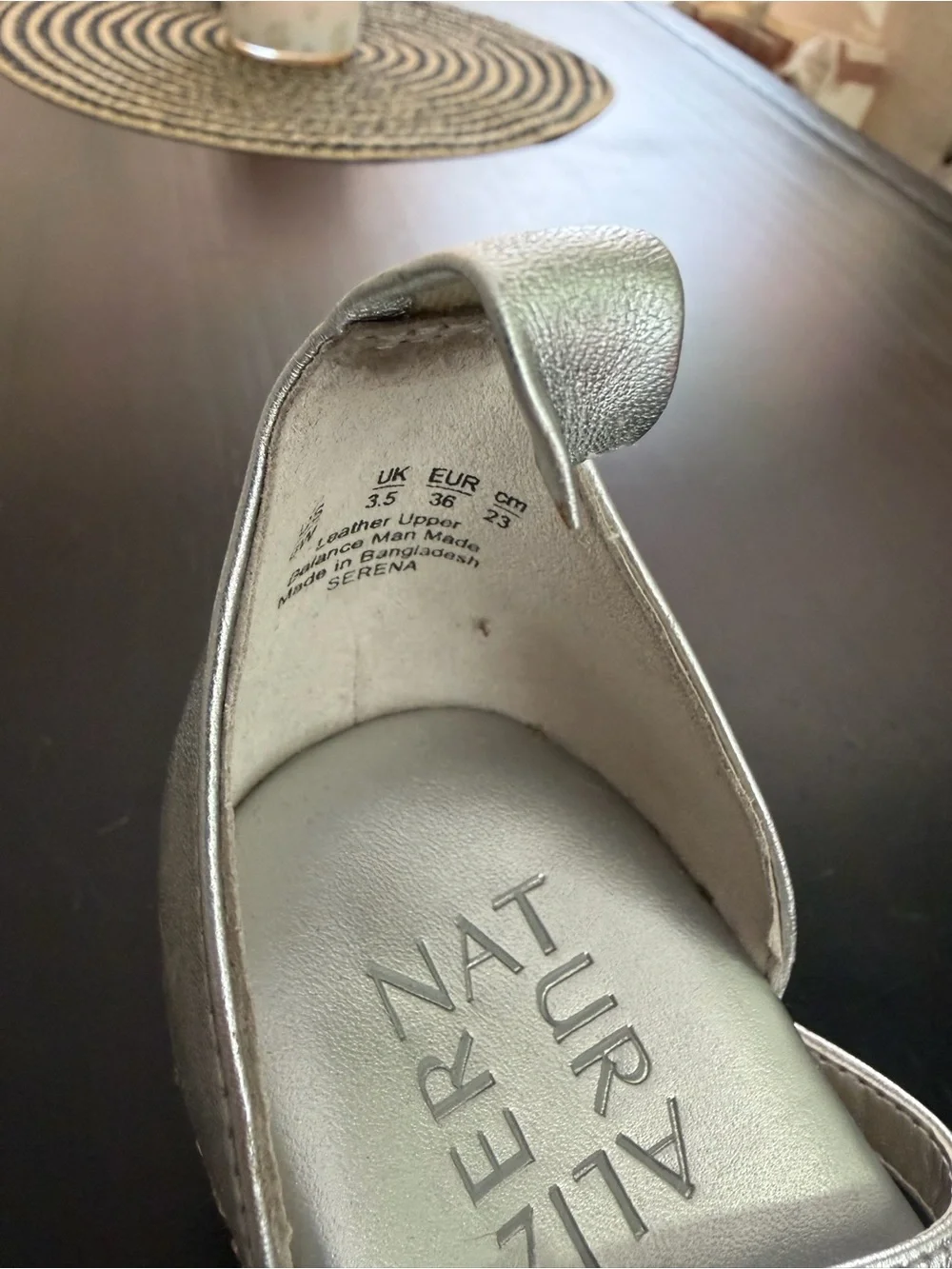 Naturalizer Silver Jeweled Espadrille Wedges